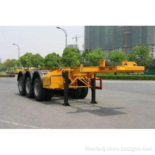 20ft Skeletal Or Flatbed Container Trailer Chassis In Truck